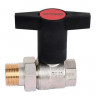Кран шаровой Zeissler ф3/4" со сгоном с пласмас. маховиком