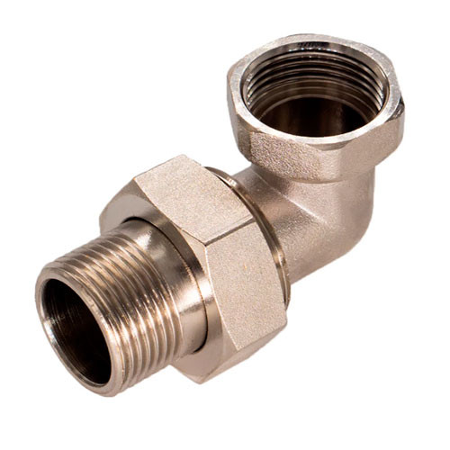 Американка угловое никелированное Zeissler ф1/2" ВР-НР под гайкой o-ring кольцо