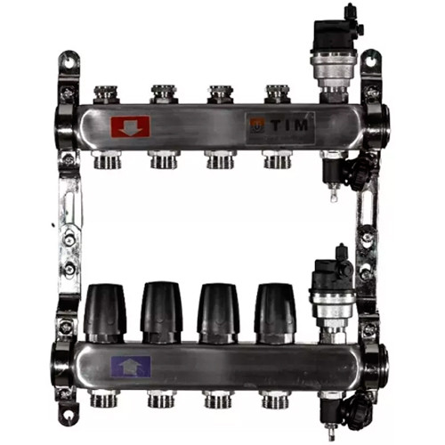 Коллектор Tim без расходомеров на 4 контура