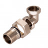 Американка угловое никелированное Zeissler ф1 1/2" ВР-НР под гайкой o-ring кольцо