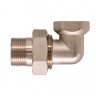 Американка угловое никелированное Zeissler ф1 1/2" ВР-НР под гайкой o-ring кольцо