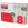 Радиатор алюминиевый Rommer Profi 350 боковое подключение 8 секций