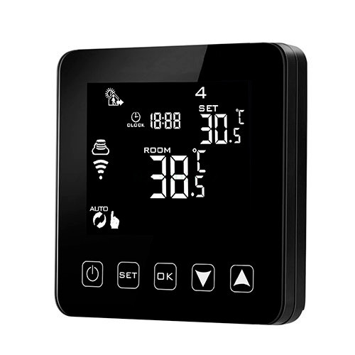 Термостат сенсорный Techno KT-300 Wi-Fi черный