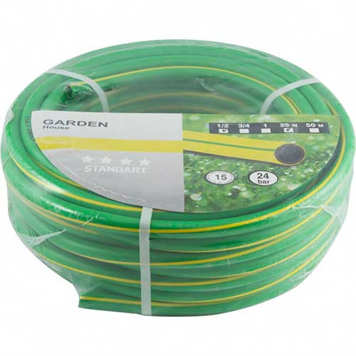 Шланг поливочный Garden Standart ф1" бухта 50 м зеленый