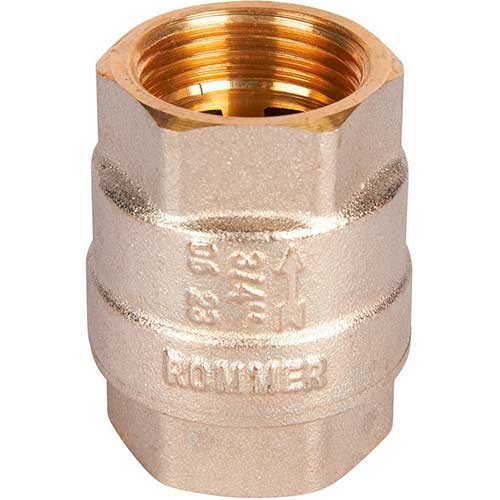 Клапан обратный Rommer ф3/4" с латунным золотником