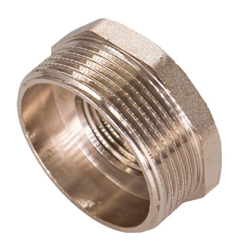 Футорка никелированная Zeissler ф1 1/2" НР х 3/4" ВР