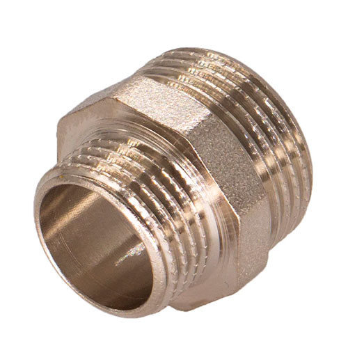 Ниппель переходной никелированный Zeissler ф1"х1/2" наружная резьба