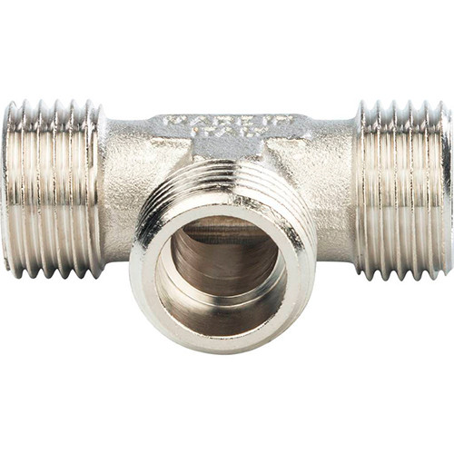 Тройник никелированный Stout ф3/4" наружная резьба