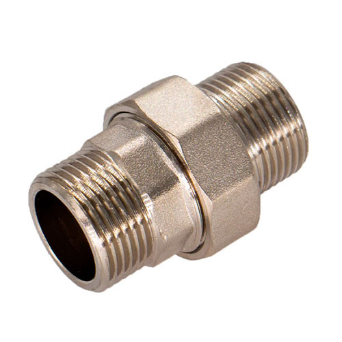 Американка никелированная Zeissler ф3/4" наружная резьба с плоским уплотнением