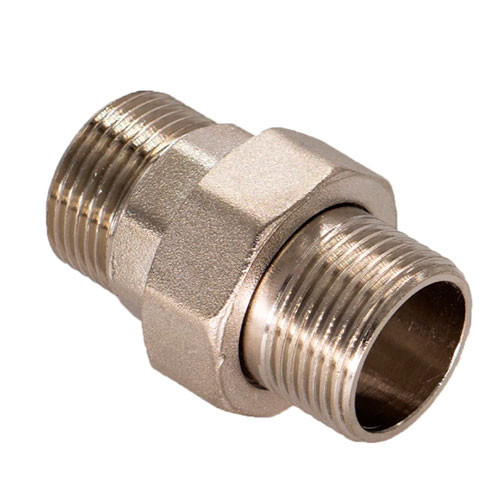 Американка никелированная Zeissler ф3/4" наружная резьба с плоским уплотнением