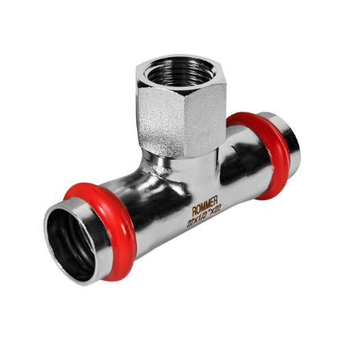 Тройник Rommer ф54 мм х 1/2" х 54 мм ВПр-ВР