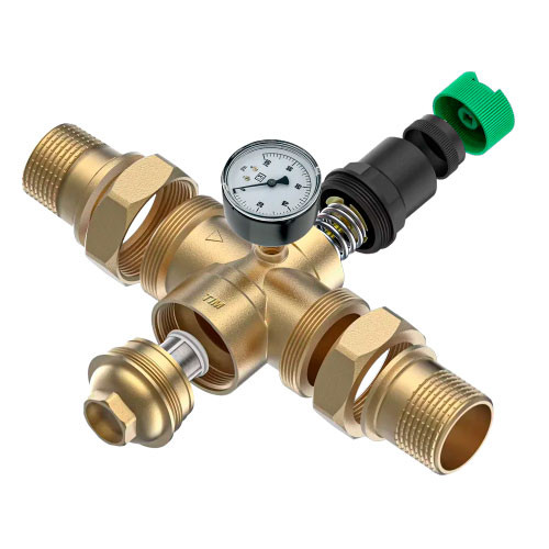Редуктор давления с фильтром Zeissler для горячей воды ф3/4" НР-НР