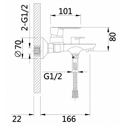 Смеситель Hansen для ванны H30018C