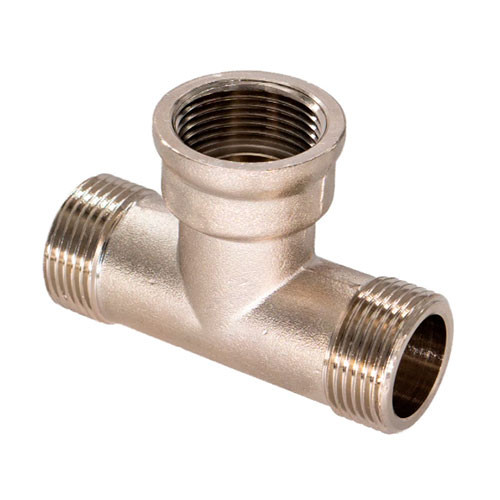 Тройник никелированный Zeissler ф1/2" НВН