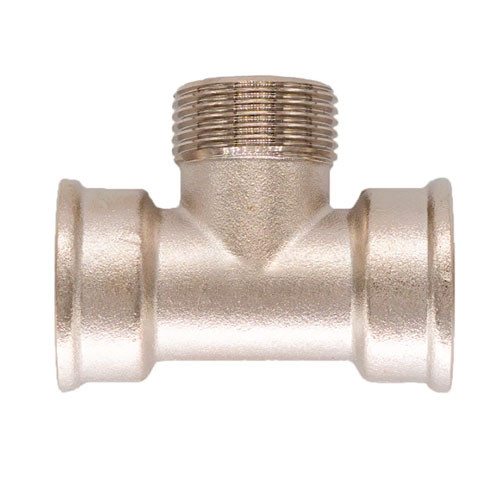 Тройник никелированный Zeissler ф1/2" ВНВ