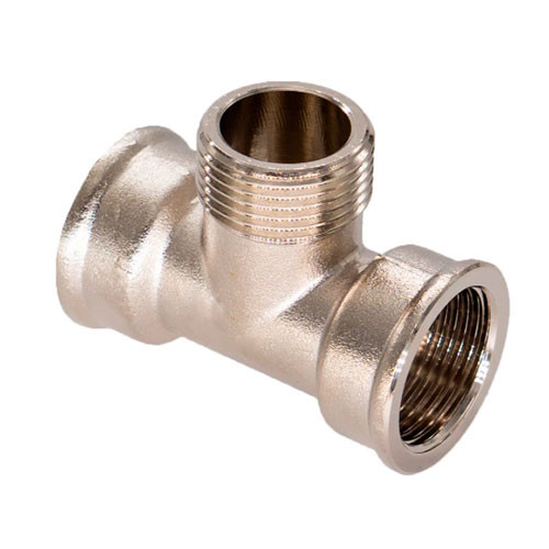 Тройник никелированный Zeissler ф3/4" ВНВ