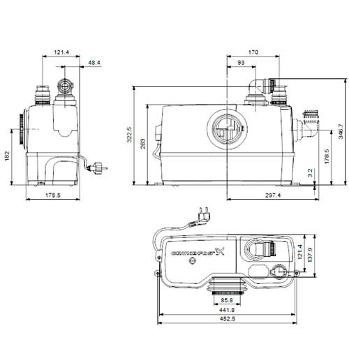 Насос канализационный Grundfos Sololift2 WC-1