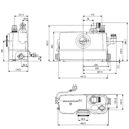 Насос канализационный Grundfos Sololift2 WC-3