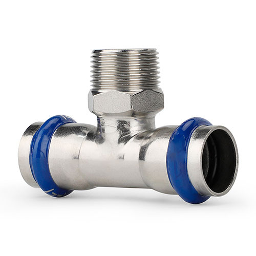 Пресс-тройник Zeissler ф18 мм х 1/2" х 18 мм ВПр-НР-ВПр
