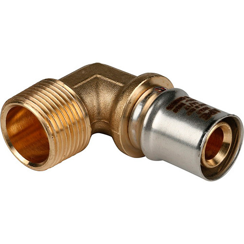 Пресс-уголок с наружной резьбой Stout ф16х1/2"