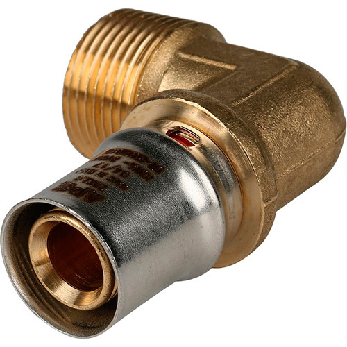 Пресс-уголок с наружной резьбой Stout ф20х1/2"