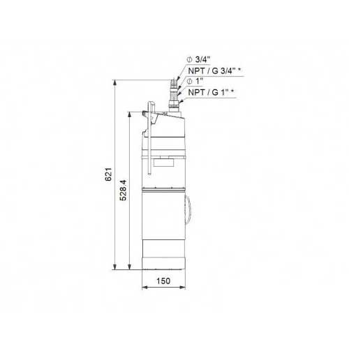 Насос колодезный Grundfos SBA 3-45 A