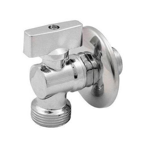 Кран шаровой угловой Elsen ф3/4" х 1/2" для стиральных машин с розеткой