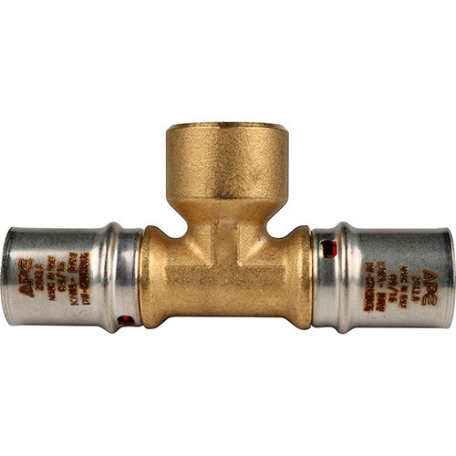 Пресс-тройник с внутренней резьбой Stout ф20х3/4"х20 мм