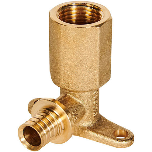Угольник настенный Rommer ф16 мм х Rp1/2" с длинным нарезным патрубком