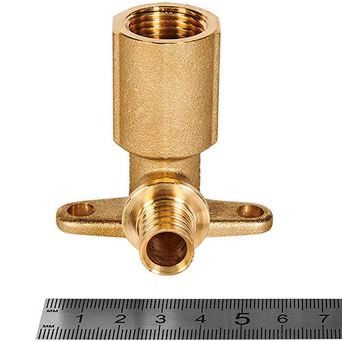 Угольник настенный Rommer ф16 мм х Rp1/2" с длинным нарезным патрубком
