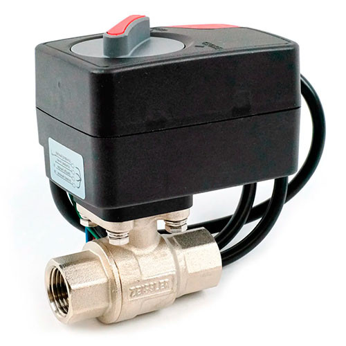 Кран шаровой с электроприводом Zeissler 220В ф1"