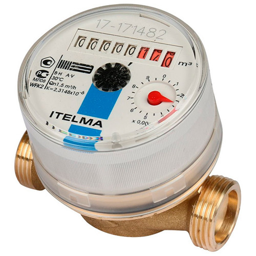 Счетчик холодной воды Itelma ф1/2" длина 80 мм