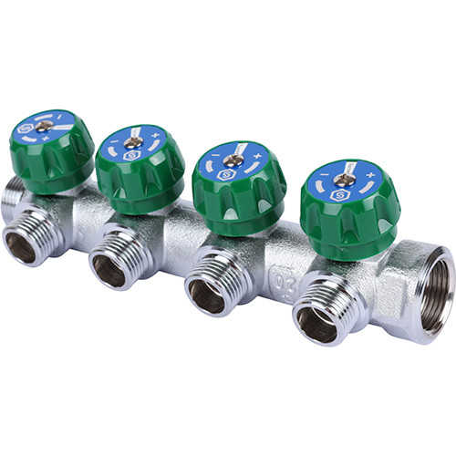 Коллектор Stout ф3/4" х 1/2" TP на 4 отвода