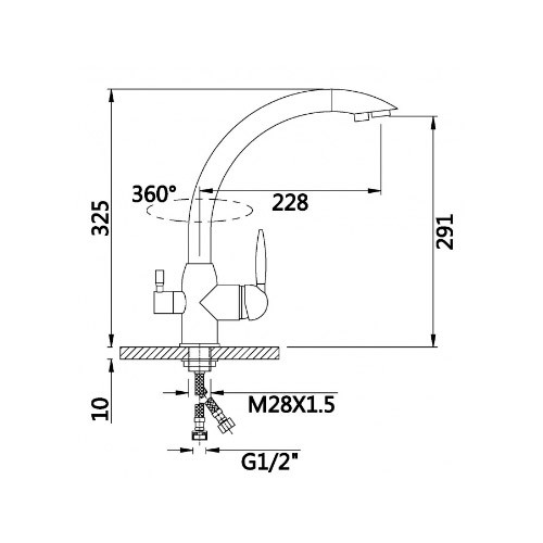 Смеситель Hansen для кухни H15083D
