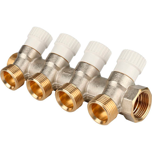 Коллектор распределительный Stout ф3/4" х 3/4" EU на 4 отвода