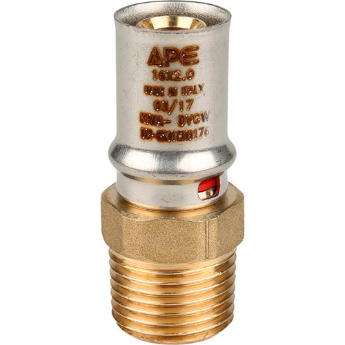 Пресс-муфта с наружной резьбой Stout ф20х1/2"