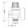 Клапан предохранительный Tim ф1/2" ВР х 1/2" НР 3 бар с манометром