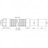 Гофра для сифона Mcalpine ф50х40 мм х 1 1/2" (420-1000 мм) MRMF2