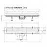 Трап Pestan двухсторонний Confluo Frameless Line 120х450 мм черное стекло глянец