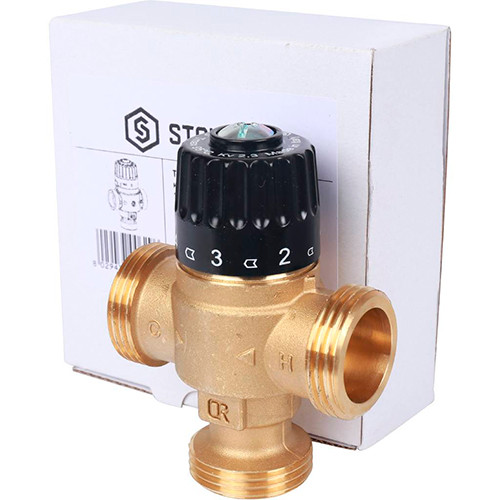 Термосмесительный клапан Stout НР ф1" от 30°С до 65°С KVs 2.3