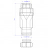 Сифон с сухим гидрозатвором McAlpine ф1 1/4" х 32 мм MRNRV32-PB