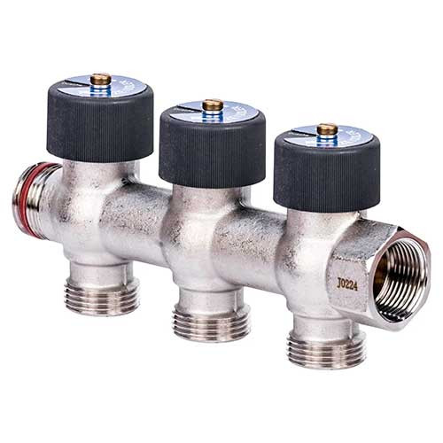 Коллектор Zeissler ф3/4" х G 3/4" EU на 3 отвода